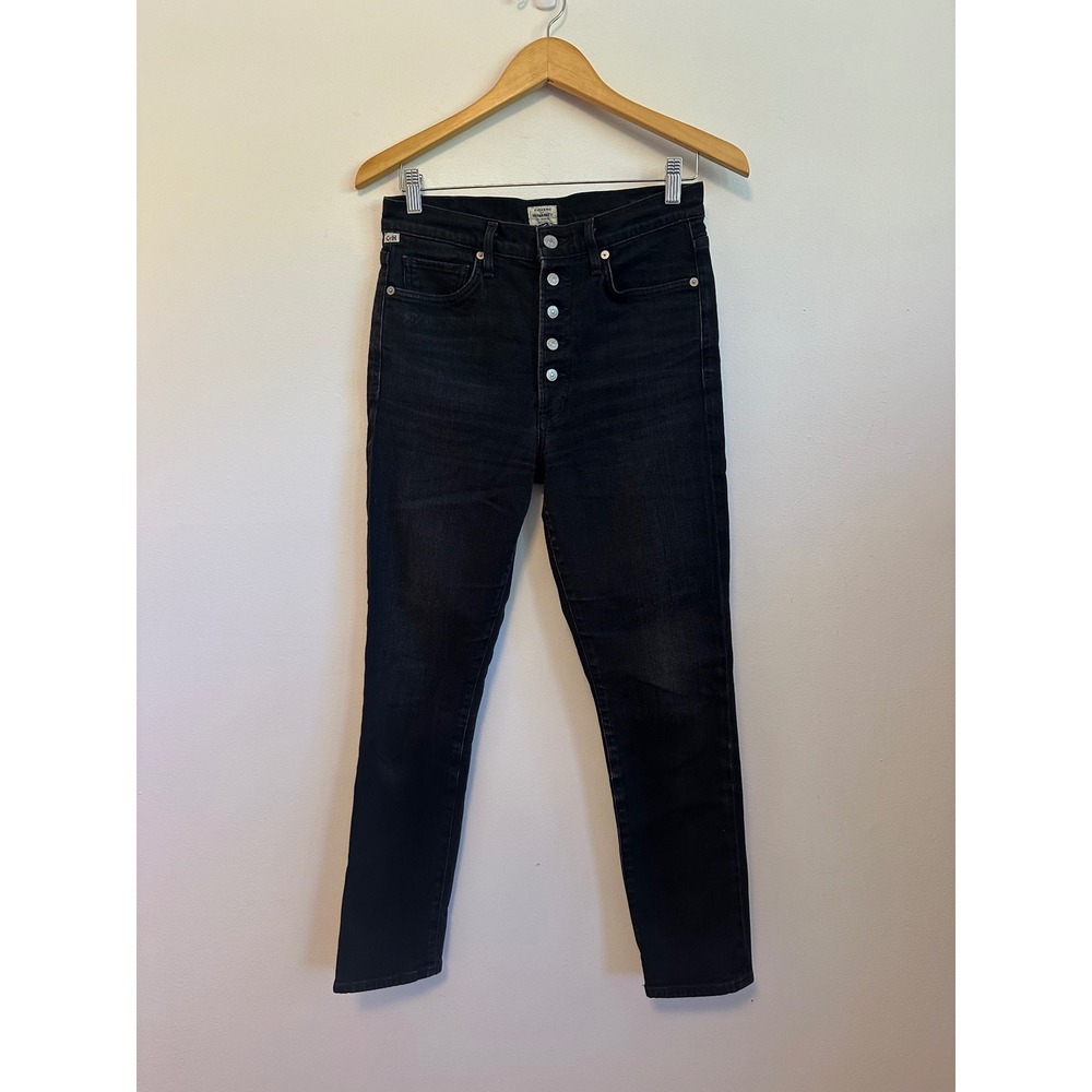 Citizens of Humanity Olivia High Rise Slim Ankle Jeans in Black | Size 28